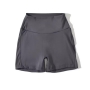 casual high stretch shirring hip lift quick dry tight shorts size run small_Black_Dark Gray