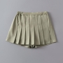 stylish non-stretch pleated 11 colors pocket high waist skort size run small_Black_White_Gray_Dark Gray_Pink_Light Pink_Light Green