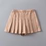 stylish non-stretch pleated 11 colors pocket high waist skort size run small_Black_White_Gray_Dark Gray_Pink_Light Pink_Light Green_Sky Blue_Beige_Khaki 