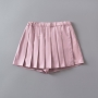stylish non-stretch pleated 11 colors pocket high waist skort size run small_Black_White_Gray_Dark Gray_Pink_Light Pink