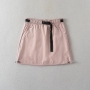 casual non-stretch lined zip-up pocket drawstring mini skirt size run small_Black_Dark Gray_Pink