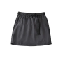 casual non-stretch lined zip-up pocket drawstring mini skirt size run small_Black_Dark Gray