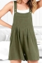 stylish plus size non-stretch simple solid color pocket loose overalls#3_Black_Gray_Dark Gray_Green_Dark Green
