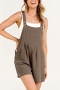 stylish plus size non-stretch simple solid color pocket loose overalls#3_Black_Gray_Dark Gray_Green_Dark Green_Dark Blue_Brown