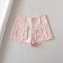 sexy slight stretch high-waist shorts(size run small)_White_Pink