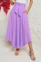 casual non-stretch pocket with belt slit maxi skirt_Red_Yellow_Light Purple