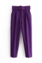 casual non-stretch 17 colors solid color high waist pocket belt ankle pants_Black_Pink_Light Pink_Red_Magenta_Yellow_Deep Yellow_Orange_Light Green_Green_Dark Green_Sky Blue_Blue_Light Purple_Purple