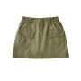 high street slight stretch 4 colors all-match cargo mini skirt(size run small)_Black_White_Dark Gray_Dark Green