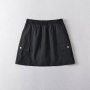 high street slight stretch 6 colors cargo mini skirt with lined(size run small)_Black