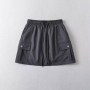 high street slight stretch 6 colors cargo mini skirt with lined(size run small)_Black_Dark Gray