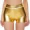 sexy high stretch holographic 3 colors nightclub tight hot shorts_Black_Gold