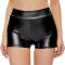 sexy high stretch holographic 3 colors nightclub tight hot shorts_Black