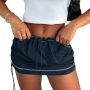 xs-xxl sexy plus-size non-stretch gathered pocket cargo mini skirt_Black_White_Gray_Dark Gray_Rose Red_Dark Green_Dark Blue