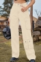 casual plus-size non-stretch denim pocket cargo pants_Black_Dark Gray_Dark Green_Sky Blue_Dark Blue_Beige