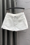 stylish plus size slight stretch denim 4 colors all-match skort(size run small)_Black_White