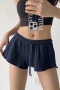 stylish slight stretch 6 colors pocket low waist waffle shorts size run small_Black_White_Gray_Orange_Dark Blue