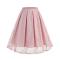 stylish plus size non-stretch 5 colors lace midi skirt_Black_White_Pink