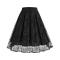 stylish plus size non-stretch 5 colors lace midi skirt_Black