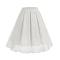 stylish plus size non-stretch 5 colors lace midi skirt_Black_White