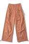casual non-stretch solid color drawstring high-waist cargo pants size run small_Black_Pink_Orange