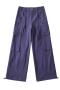 casual non-stretch 5 colors drawstring cargo straight pants(size run small)_Black_Dark Gray_Pink_Magenta_Purple