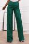 stylish slight stretch sequins 6-colors solid color straight pants_Black_Pink_Magenta_Green