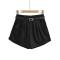 casual non-stretch 3 colors all-match cargo shorts with belt_Black