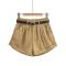 casual non-stretch 3 colors all-match cargo shorts with belt_Black_White_Khaki 