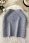 casual slight stretch ribbed knit solid color high-waist mini skirt_Black_White_Gray