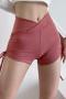 stylish slight stretch 6 colors drawstring all-match hot shorts(size run small)_Black_White_Pink_Red