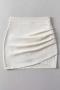 xs-l sexy slight stretch all-match mini skirt with lined(size run small)_Black_White