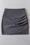 xs-l sexy slight stretch all-match mini skirt with lined(size run small)_Black_White_Dark Gray