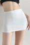sexy slight stretch 3 colors all-match mini skirt with lined(size run small)_Black_White