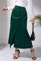 stylish non-stretch solid color high waist zip-up slit midi skirt_Black_Orange_Dark Green
