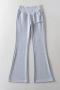 casual letter embroidery slight stretch stylish pants size run small_Black_White_Gray