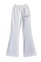 casual letter embroidery slight stretch stylish pants size run small_Black_White