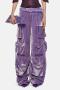 casual non-stretch solid velvet multi-pocket straight cargo pants(without belt)_Dark Gray_Green_Purple