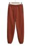casual slight stretch 4 colors drawstring all-match sweatpants(size run small)_Black_Dark Gray_Beige_Reddish Brown