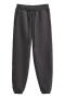 casual slight stretch 4 colors drawstring all-match sweatpants(size run small)_Black_Dark Gray