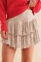 stylish slight stretch solid color sequins zip-up lined mini pleated skirt_Black_Pink_Magenta_Green_Blue_Purple_Beige