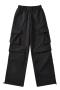 pure color 9 colors non-stretch high-waist casual cargo pants size run small_Black