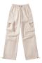 pure color 9 colors non-stretch high-waist casual cargo pants size run small_Black_Dark Gray_Pink_Magenta_Light Green_Dark Green_Dark Blue_Light Purple_Beige