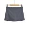 sexy solid color stretch stylish with lined slim mini skirt size run small_Black_Dark Gray