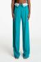 stylish plus size non-stretch 3 colors straight suit trousers_Black_Sky Blue