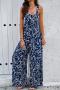casual non-stretch 3 colors graphic printing wide-leg overalls(no underwear)_Black_Aqua Green_Dark Blue