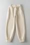 slight stretch 6 colors casual letter embroidery loose pants (size run small)_Black_White