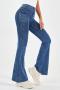 casual plus size high stretch denim barbie fabric yoga pants size run small_Black_Dark Gray_Blue