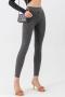 sports high stretch tight denim barbie fabric tummy control yoga pants_Black_Dark Gray