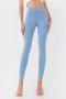 sports high stretch tight denim barbie fabric tummy control yoga pants_Black_Dark Gray_Sky Blue