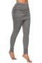 casual plus size slight stretch 7 colors solid color shirring pants_Black_White_Gray